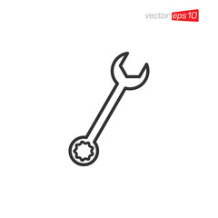 Tool Wrench Icon Design Vector