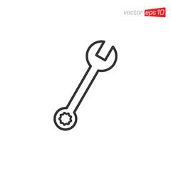 Tool Wrench Icon Design Vector