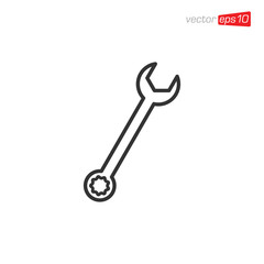 Tool Wrench Icon Design Vector