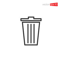Trash Can Icon Design Vector