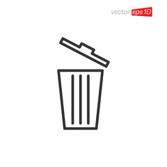 Trash Can Icon Design Vector