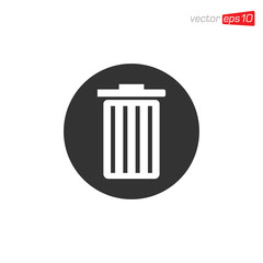 Trash Can Icon Design Vector