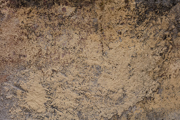 YELLOW PAINT WALL WITH CEMENT ROUGH SURFACE, BACKGROUND