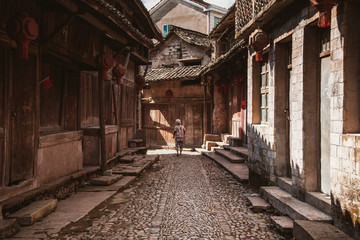 Fototapeta na wymiar Potan ancient town, Zhejiang, China