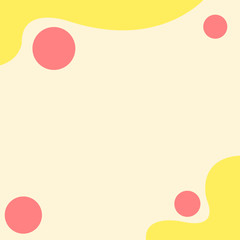 Trendy abstract background. Composition of geometric shapes in pastel tones. Space for text