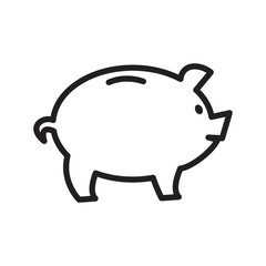 Piggy Bank Icon Vector