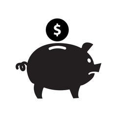 Piggy Bank Icon Vector