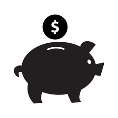 Piggy Bank Icon Vector