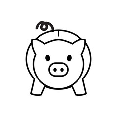 Piggy Bank Icon Vector