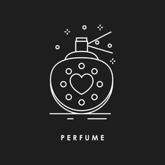  Perfume with heart line icon