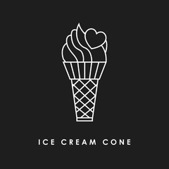  Ice cream cone outline icon