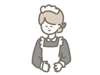 A gently smiling maid