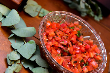 fresh salad with cherry tomatoes and cucumbers, fit food