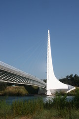 White walking bridge