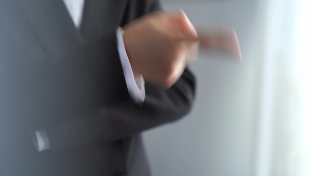 businessman hands&rsquo;s gesture while mad at college, angry and disappointment concept
