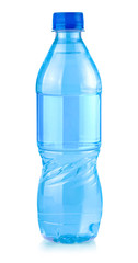 Naklejka premium The blue Soda water bottle.