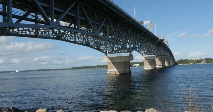 George P. Coleman Memorial Bridge Double Swing Over York River, 4K