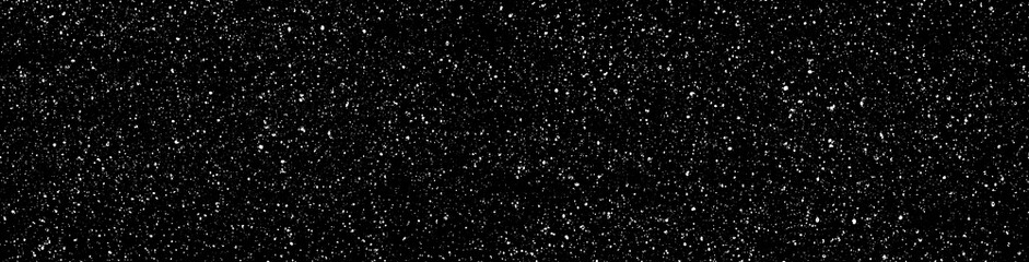 Chaotic white star bokeh on a isolated black background. falling blurry bokeh snow overlay, starry sky. white spots on black background, white drops and spots. abstraction. © Илья Подопригоров