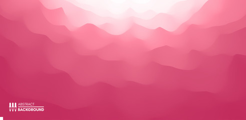 Wavy gradient backdrop. Abstract background with dynamic effect. Bright smooth transitions. 3D vector Illustration for design.