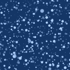 white snow on a blue background. Classic blue color of the year 2020. Classic blue background