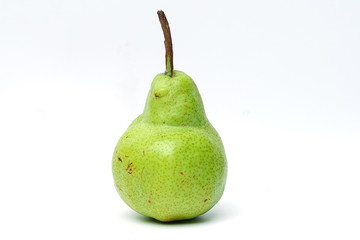 Pear Concorde green fresh fruit on white background for strong healthy.