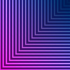 Blue and purple neon laser lines abstract futuristic geometric background. Vector illustration