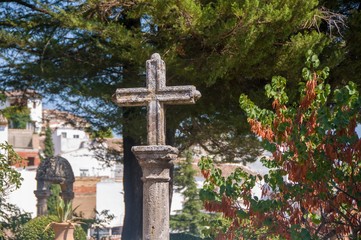 Cross in Spanish town. 