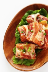 Homemade pork and onion marintaed for korean barbecue