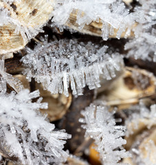 White snowflakes as abstract background