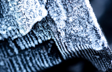 White snowflakes on the corner as an abstract background