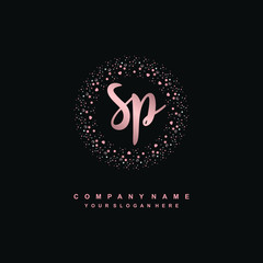 SP Beauty vector initial logo, handwriting logo of initial signature, wedding, fashion, jewerly, boutique, floral and botanical with creative template for any company or business