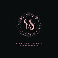 RS Beauty vector initial logo, handwriting logo of initial signature, wedding, fashion, jewerly, boutique, floral and botanical with creative template for any company or business