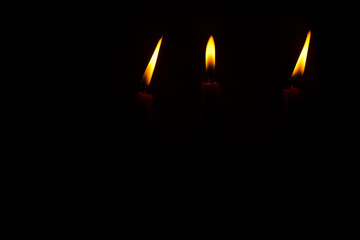 Candlelight in the dark