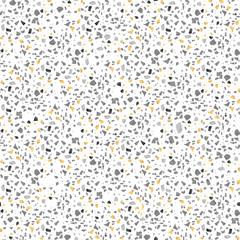 Terrazzo seamless pattern with golden particles.