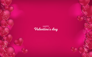 Happy valentine's day background with hearts
