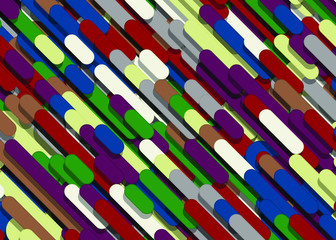 Color Abstract Lines and Circles Generative Art background illustration