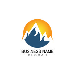 MOUNTAIN LOGO BUSINESS TEMPLATE VECTOR