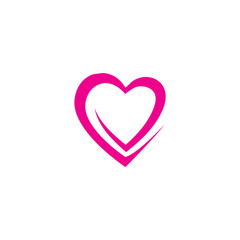 HEART LOGO VECTOR ILUSTRATION TEMPLATE.
