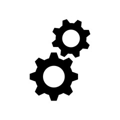 vector icon cogwheel. Setting icon vector. vector image machine gears and transmission parts