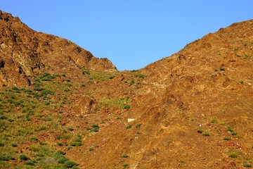 low angle view on footpath in mountains