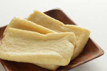Chinese food ingredient, deep fried Tofu Aburaage
