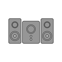 Stereo speaker system icon.