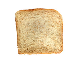 Whole wheat meal bread isolated on white background.