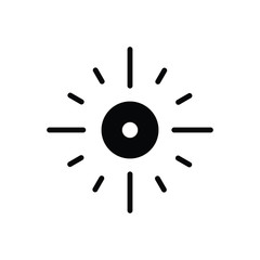 Black solid icon for center 