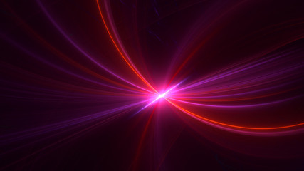 3D rendering abstract red fractal light background