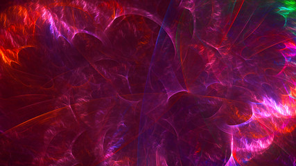 Obraz premium 3D rendering abstract red fractal light background