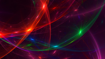 Obraz premium 3D rendering abstract red fractal light background