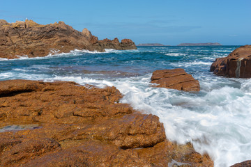 Hiking on bretagne cotes d'armor coast