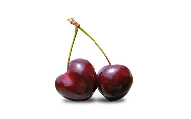 cherries isolated on white background