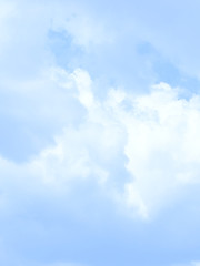 cloud and sky with a blue colored background